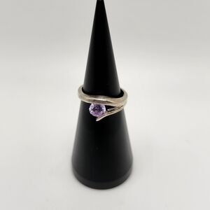Stunning Amethyst 925 sterling silver ring.  The stone cut is gorgeous! Sparkly!
